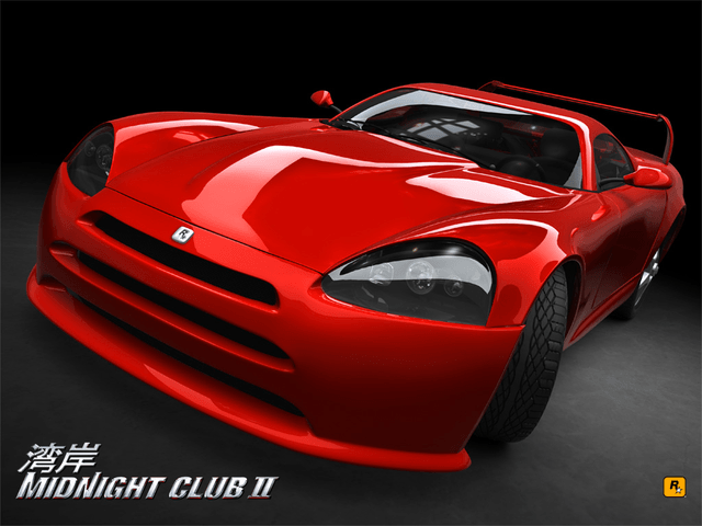 Midnight Club II title screen for Xbox